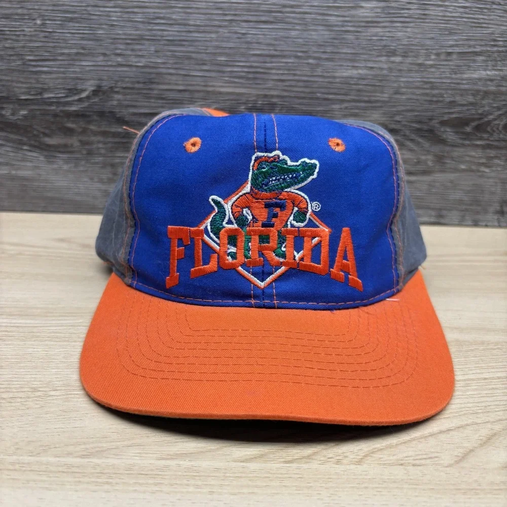 Vintage Florida Gators Hat Cap Snap Back Mens One Size Blue Orange NCAA Football